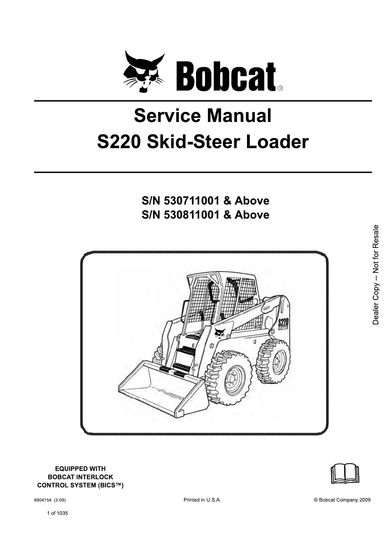 S220 Skid-Steer Loader Service Manual Bobcat 3
